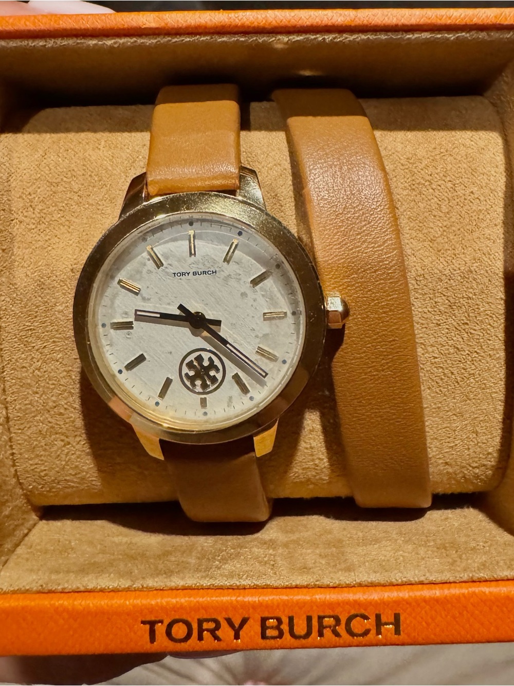 Tory Burch Camel Brown Wrap Watch - Picture 2 of 4